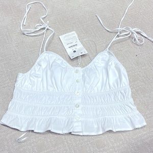 White crop top